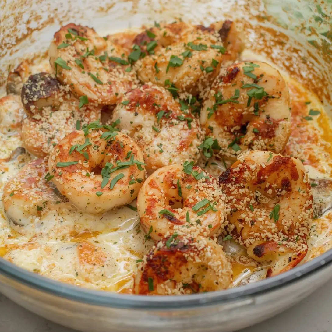 Plate of baked jalapeño shrimp poppers served as an appetizer.