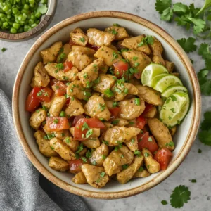 A serving of flavorful Low-Carb Salsa Verde Chicken in a bowl