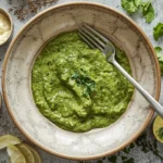 A serving of flavorful Low-Carb Salsa Verde Chicken in a bowl