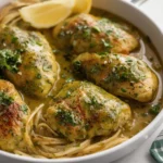 A close-up of a bowl filled with shredded low-carb salsa verde chicken, garnished with fresh cilantro