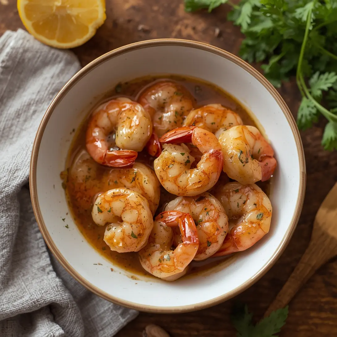 Shrimp and Apple Cider Glaze Sheet Pan Dinner with various vegetables