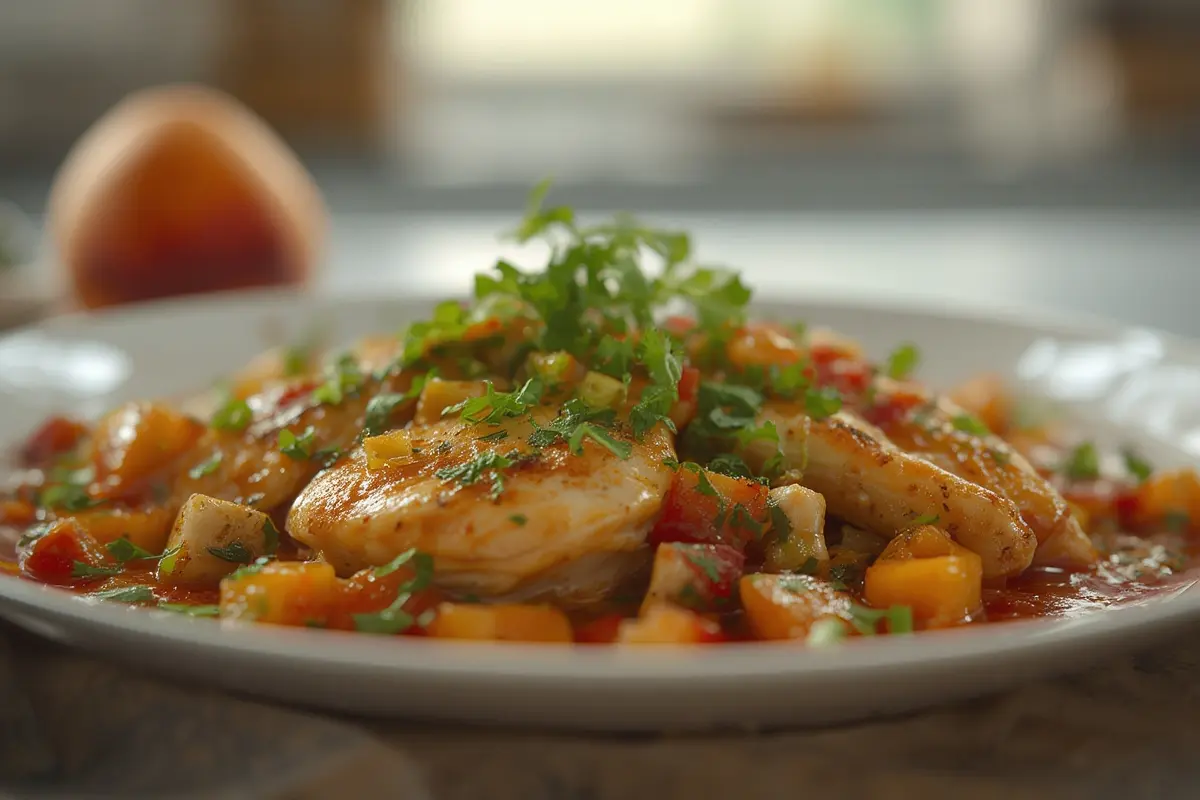 Jalapeno Peach Chicken
