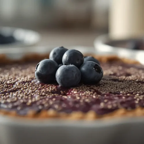 No-Bake Blueberry Chia Seed Pie