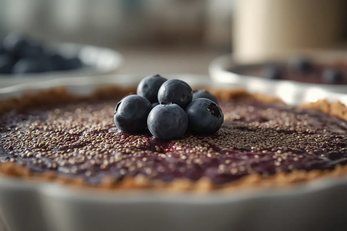 No-Bake Blueberry Chia Seed Pie