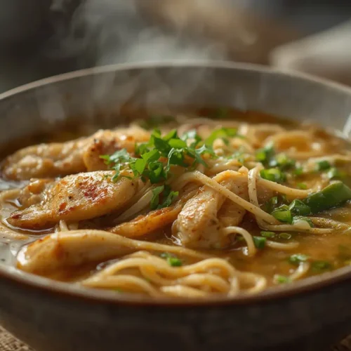 Classic Ginger Garlic Chicken Noodle Soup