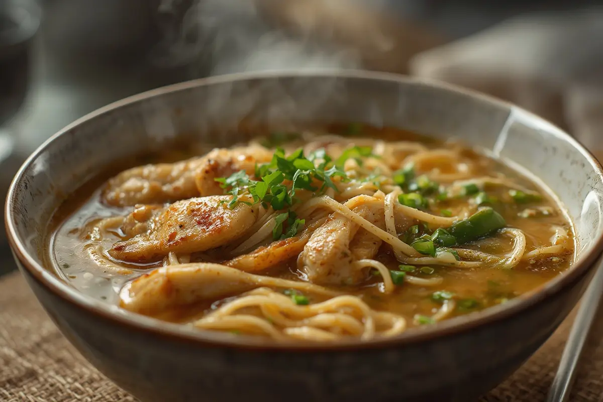 Classic Ginger Garlic Chicken Noodle Soup