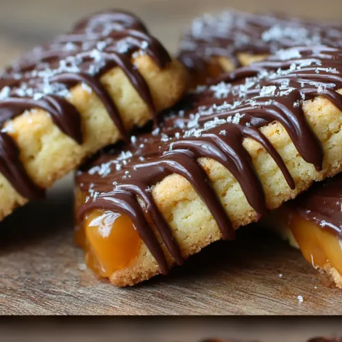 A close-up of delicious homemade Twix cookies arranged on a cooling rack.