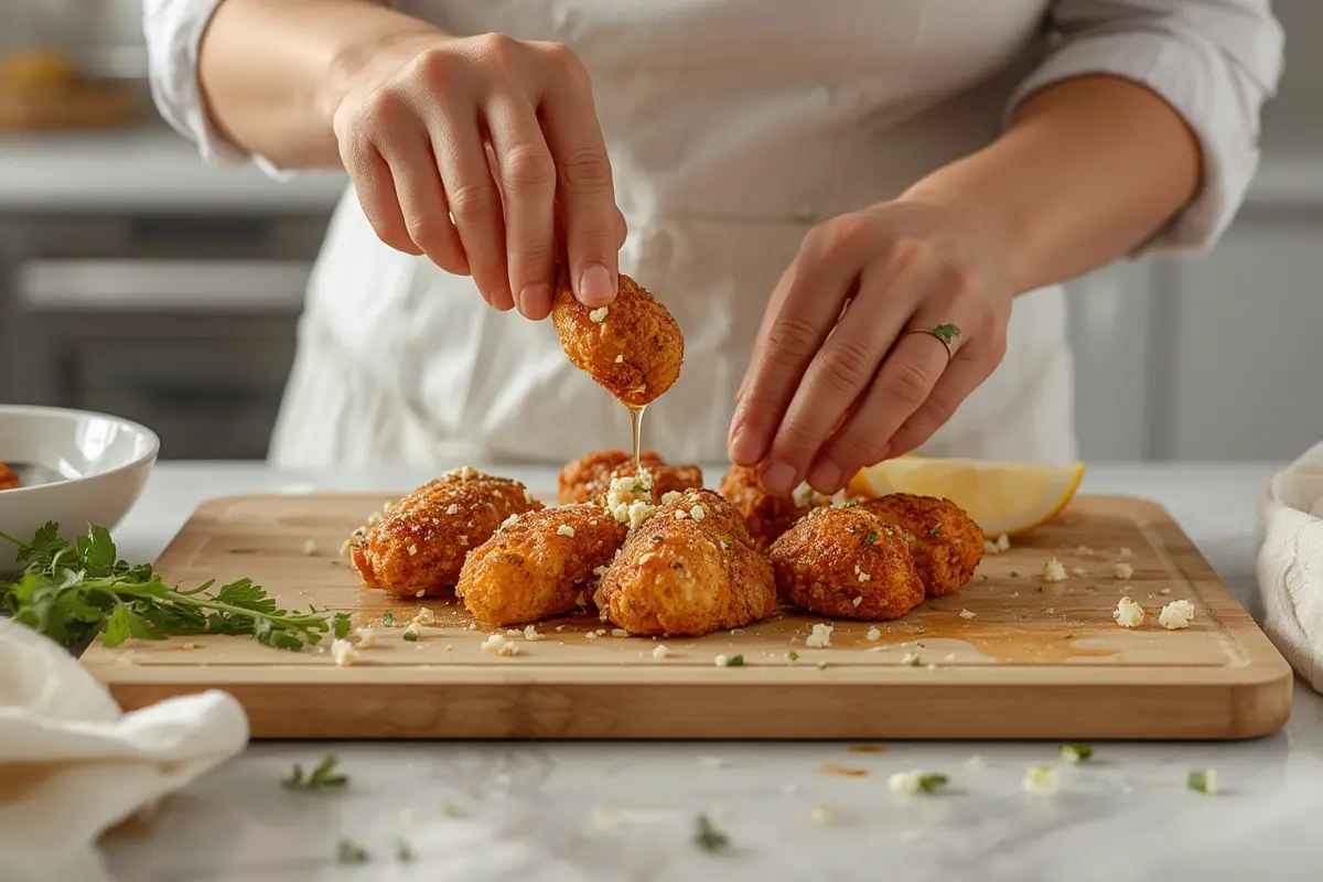 Crispy Hot Honey Feta Chicken