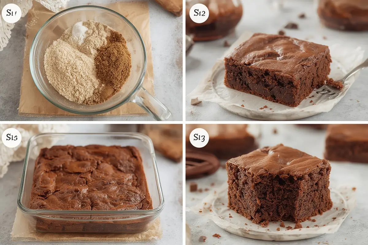 Step by step instructions for Biscoff Brownies