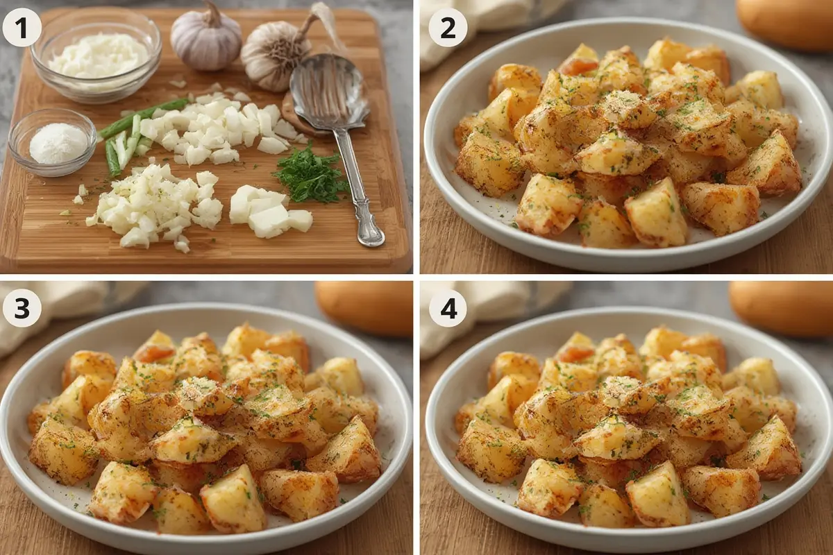 Step by step potato wedges