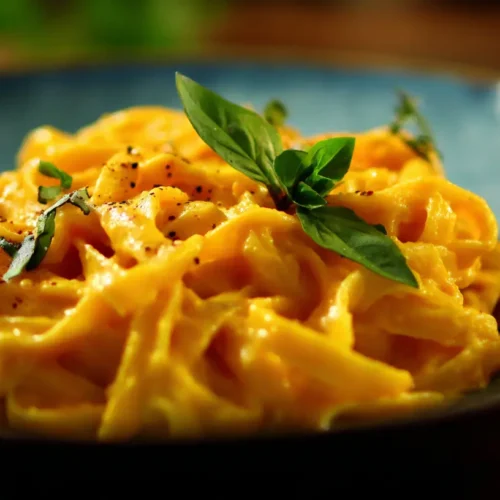 A rich butternut squash pasta sauce, perfect for fall dishes.