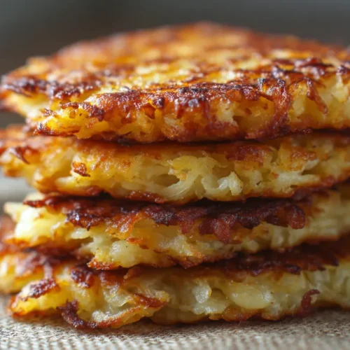 Crispy cauliflower hash browns, perfectly golden brown and ready to eat