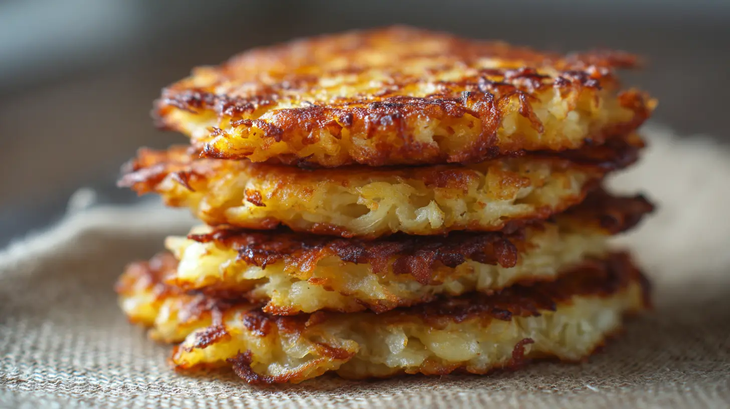 Crispy cauliflower hash browns, perfectly golden brown and ready to eat