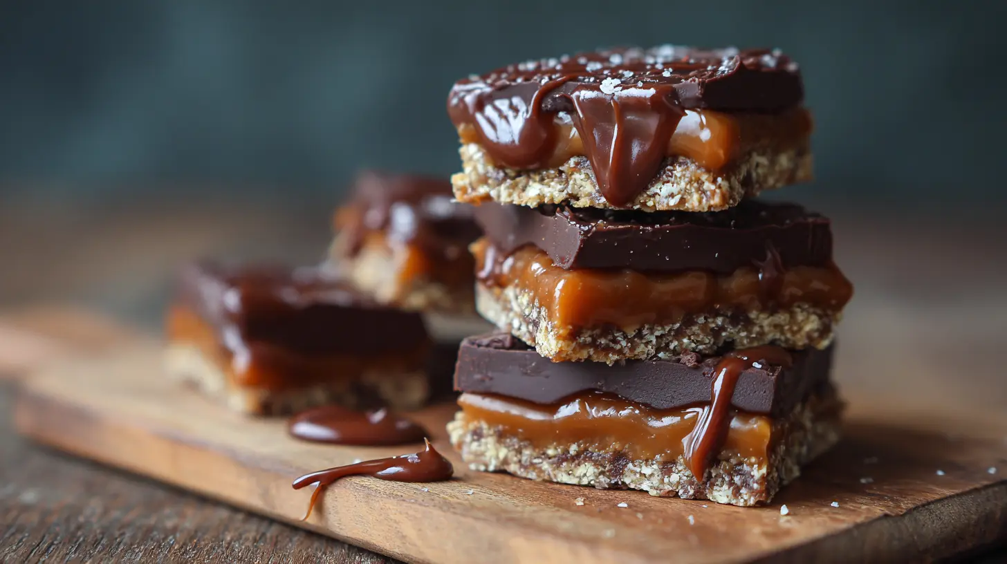 A tray of freshly baked Knock You Bars, golden brown and chewy.