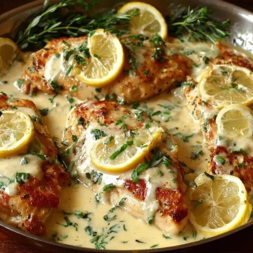 A serving of flavorful Lemon Chicken Romano on a plate.