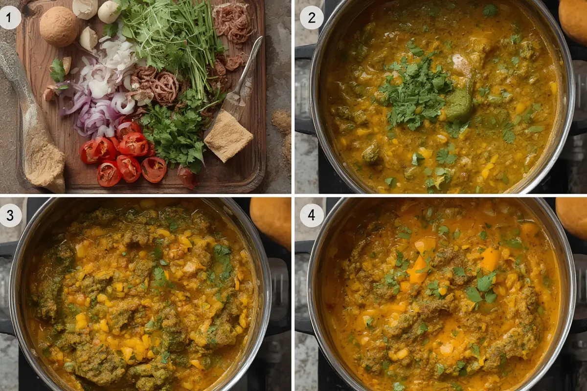 Dal Palak preparation