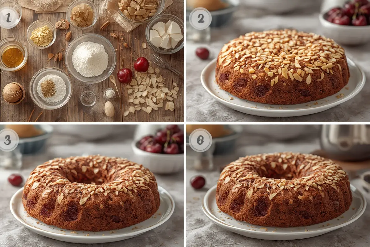 Cherry Almond Cake Steps