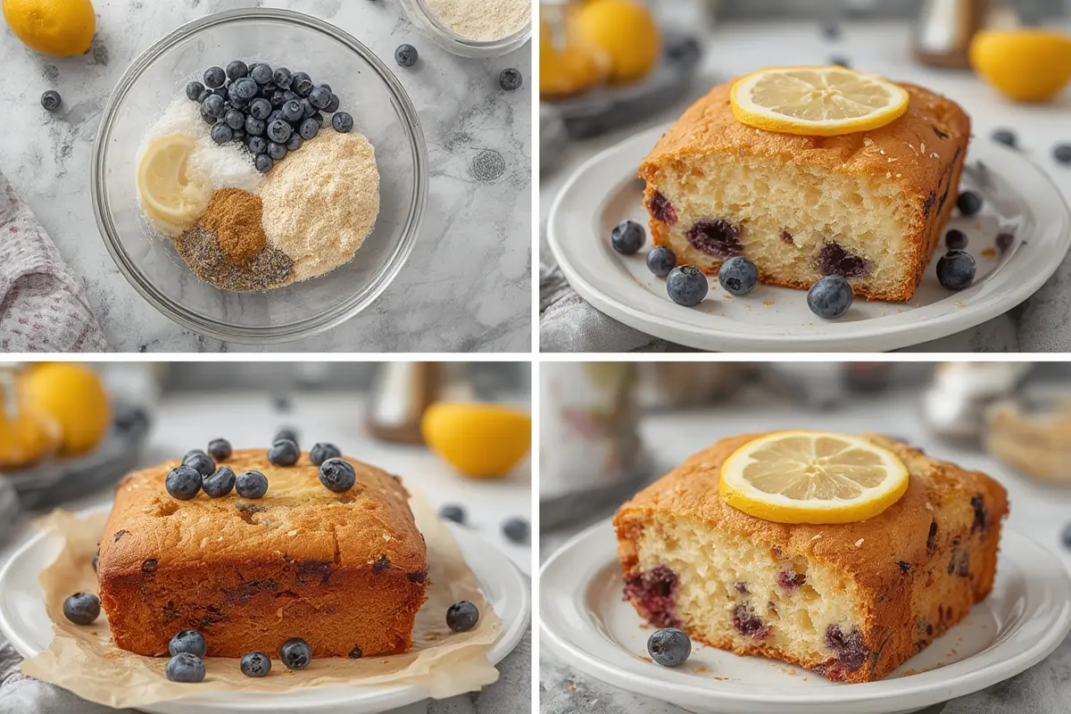 Lemon Blueberry Bread Preparation
