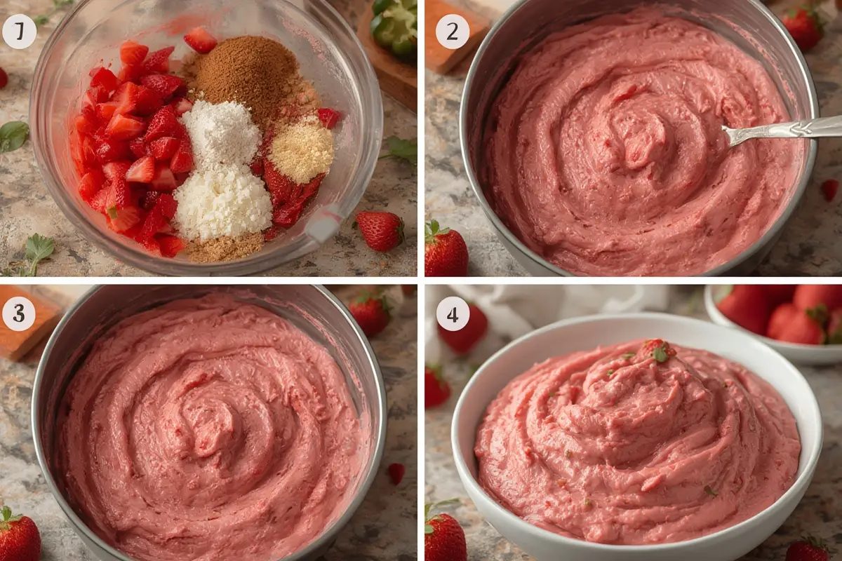 Fresh strawberry butter on bread