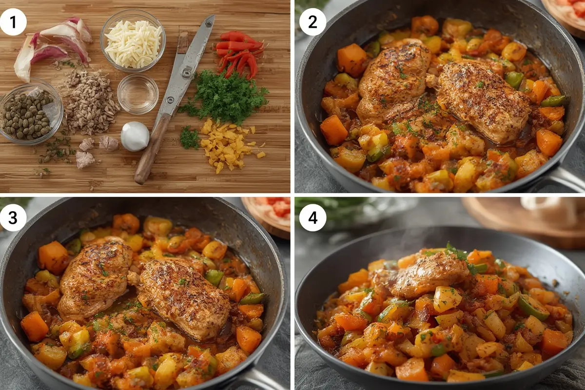 Turkish Chicken with Vegetables Step by Step
