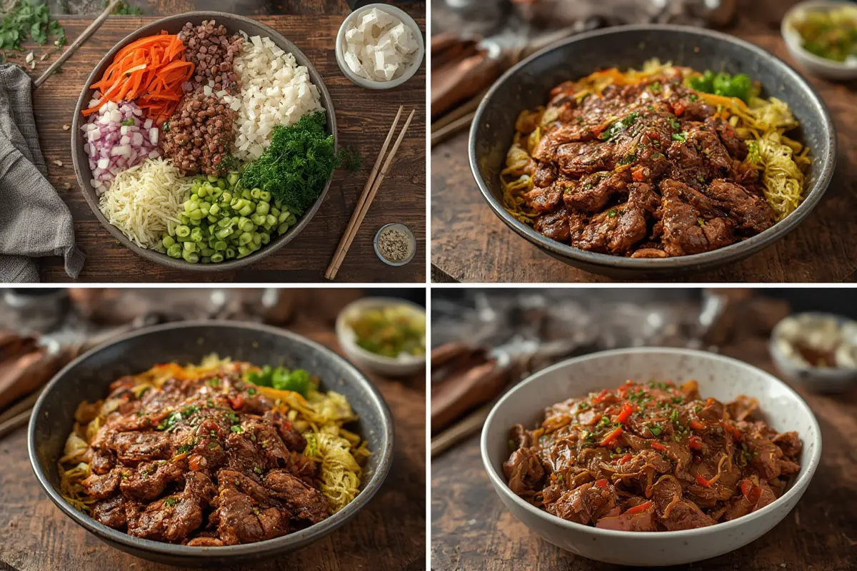 Hibachi Steak Bowl Cooking Process