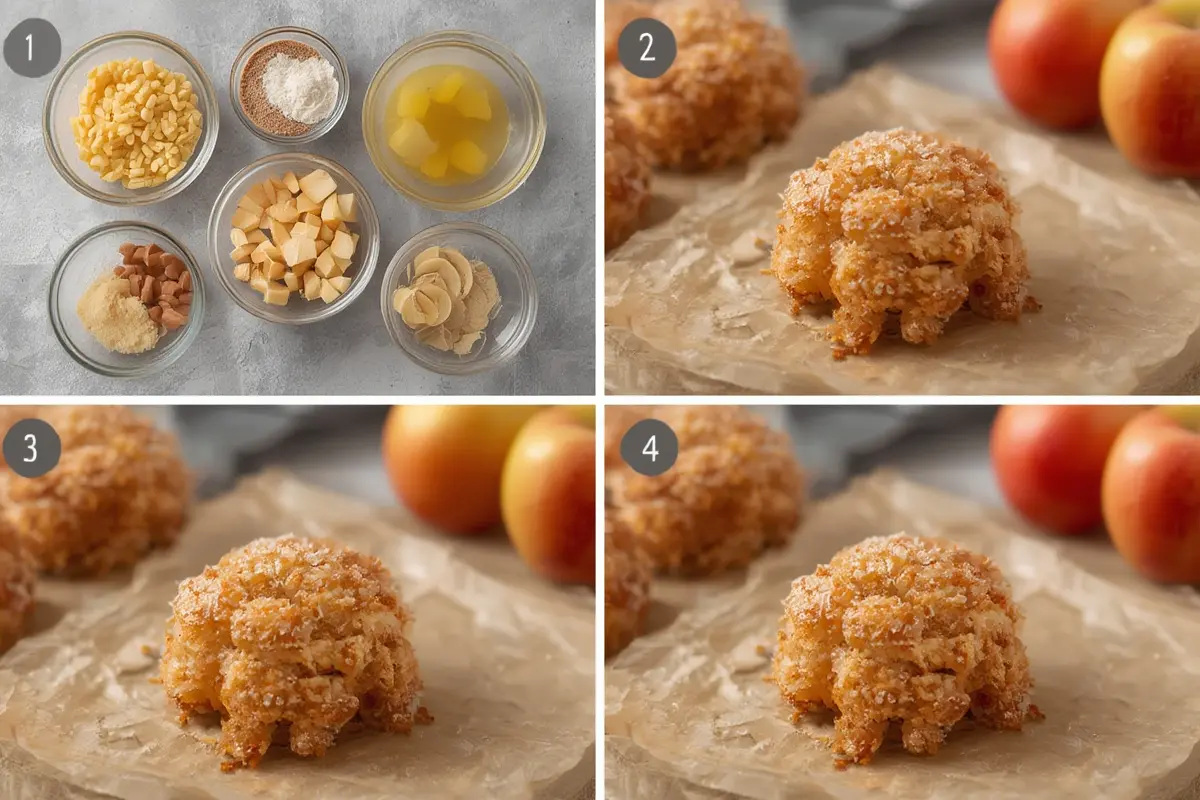 Step by Step Apple Fritter Bites