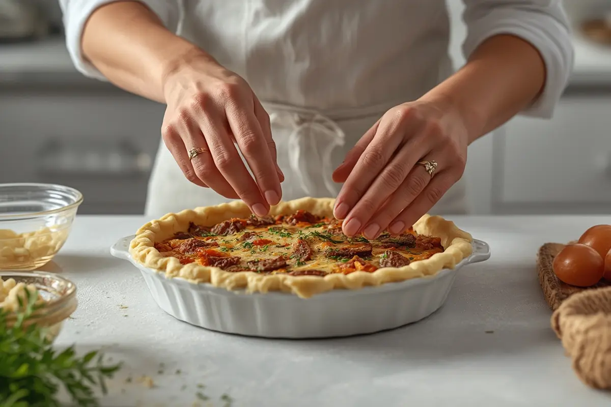 Savoury Impossible Pie texture guide