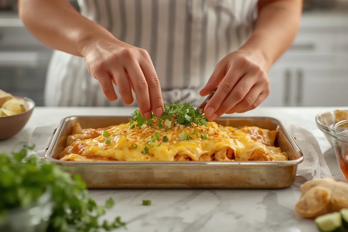 Queso Chicken Enchiladas