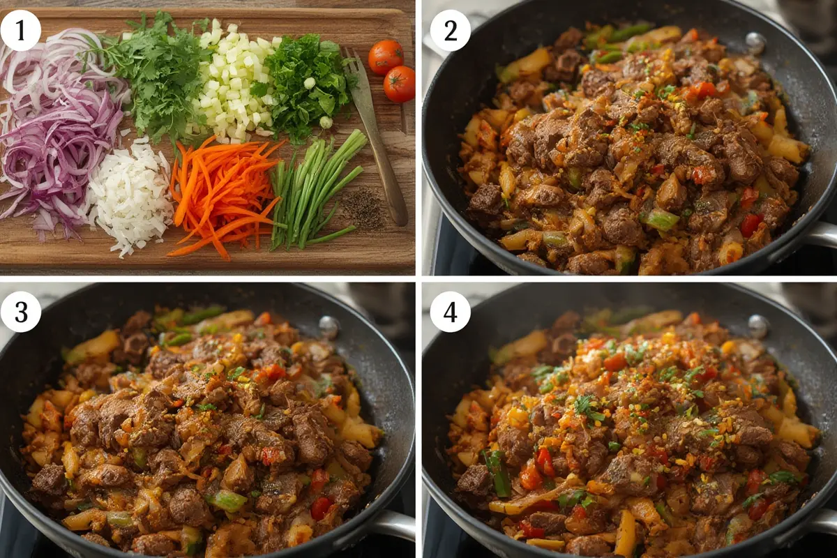 Beef stir fry with vegetables