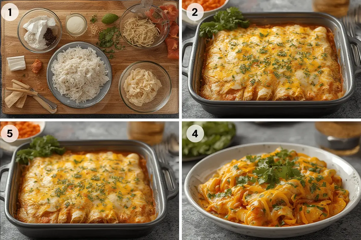 Queso Chicken Enchiladas