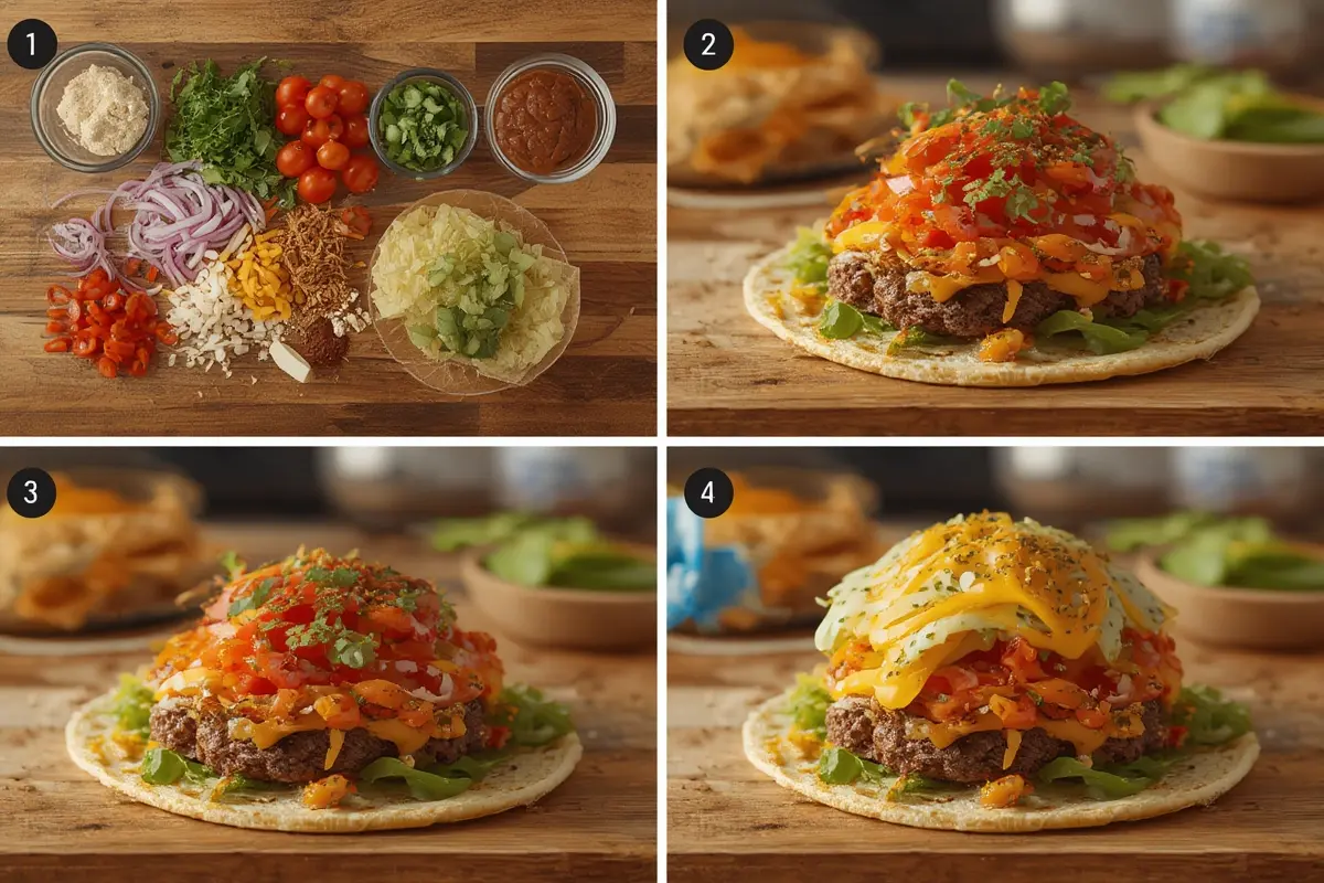 Big Mac Smash Burger Taco Steps