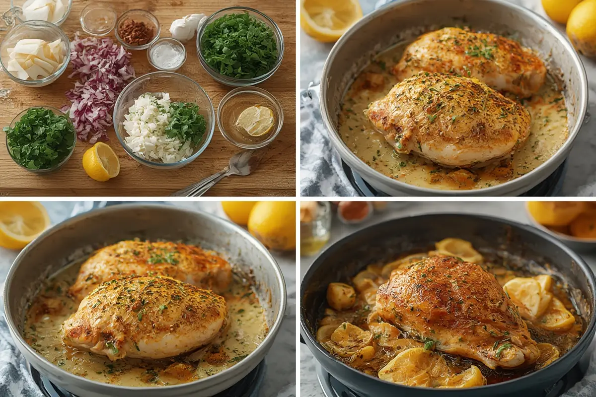 Mediterranean Lemon Chicken preparation