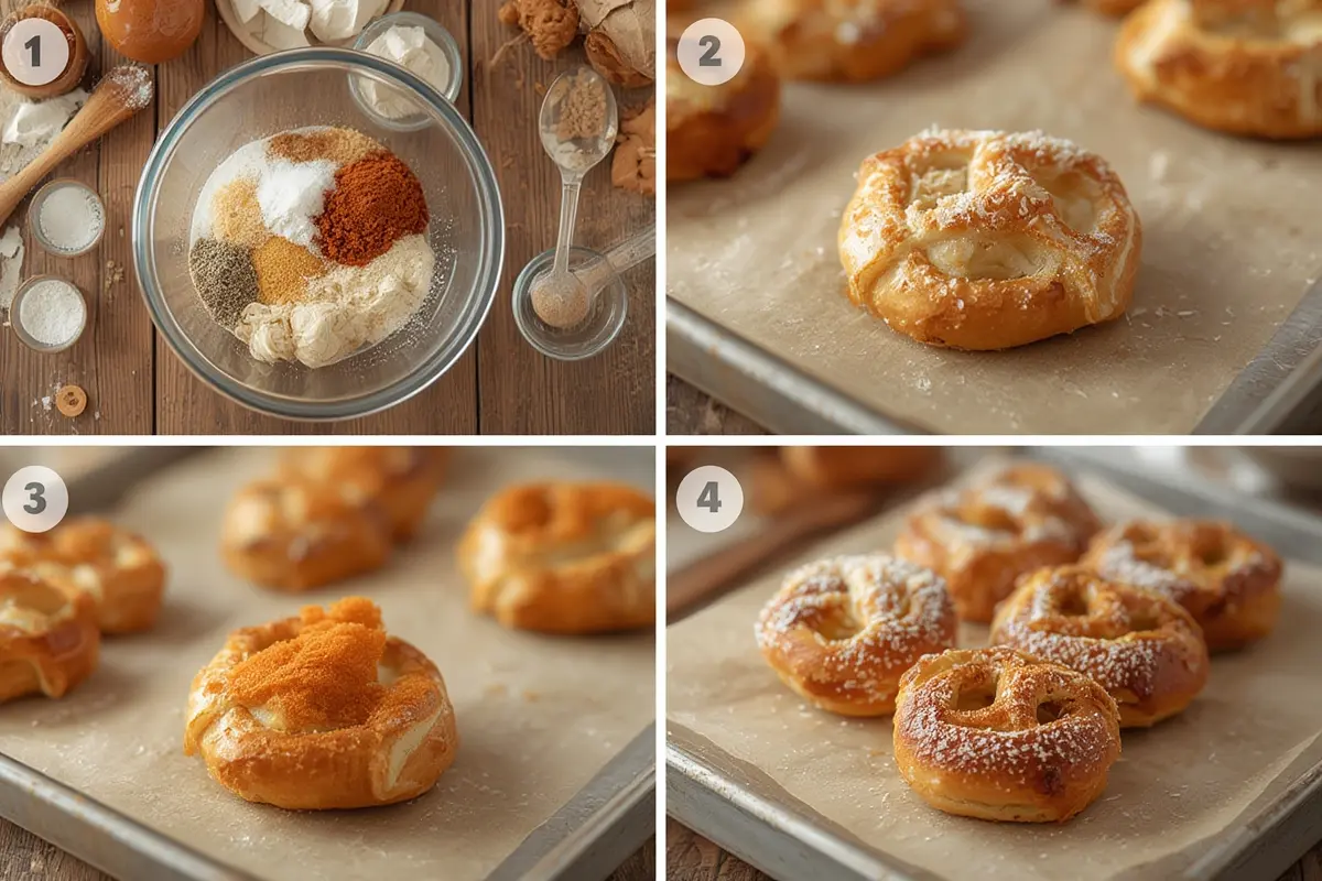 Step by step pretzel bites