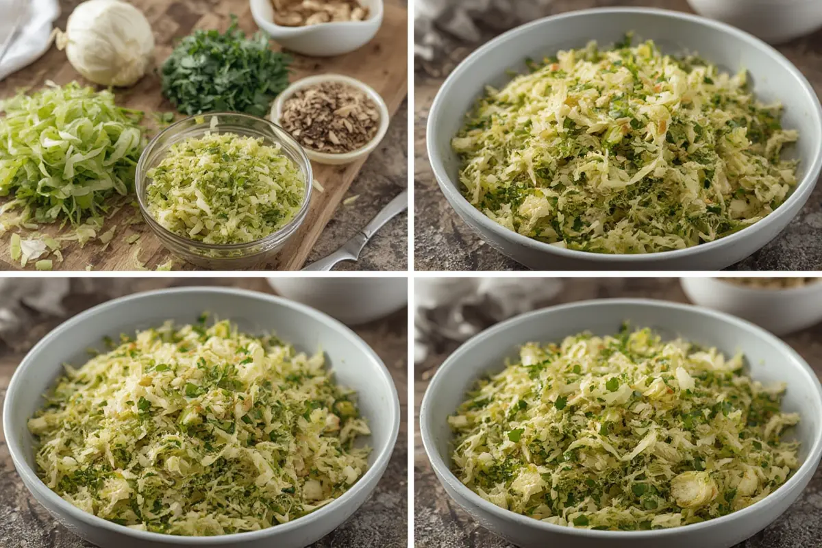 Shredded Brussels Sprouts Step by Step