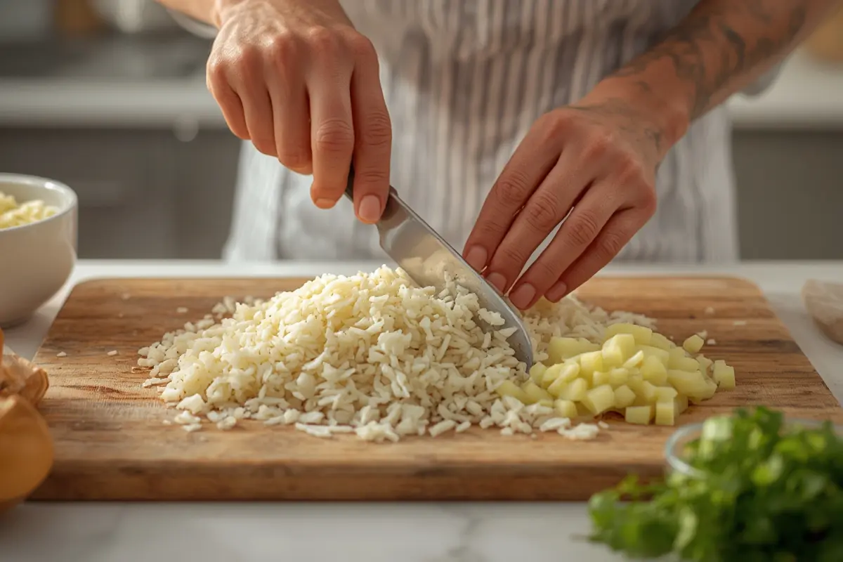 Perfectly cooked potato and onion rice