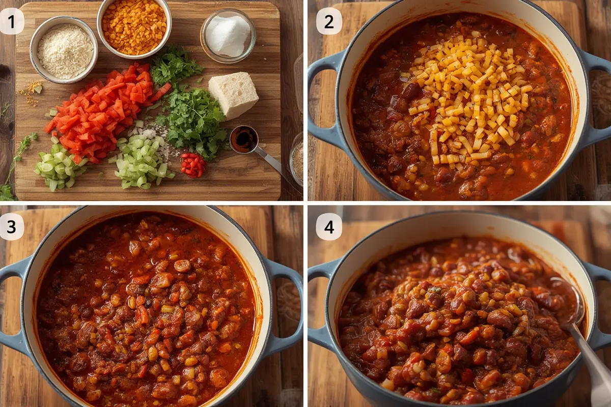 Hot Dog Chili Step by Step