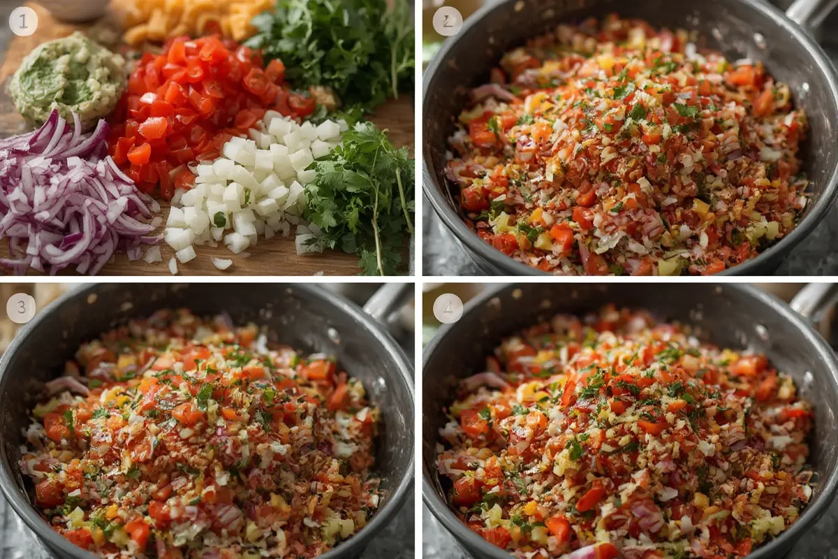 Step-by-step Persian Shirazi Salad