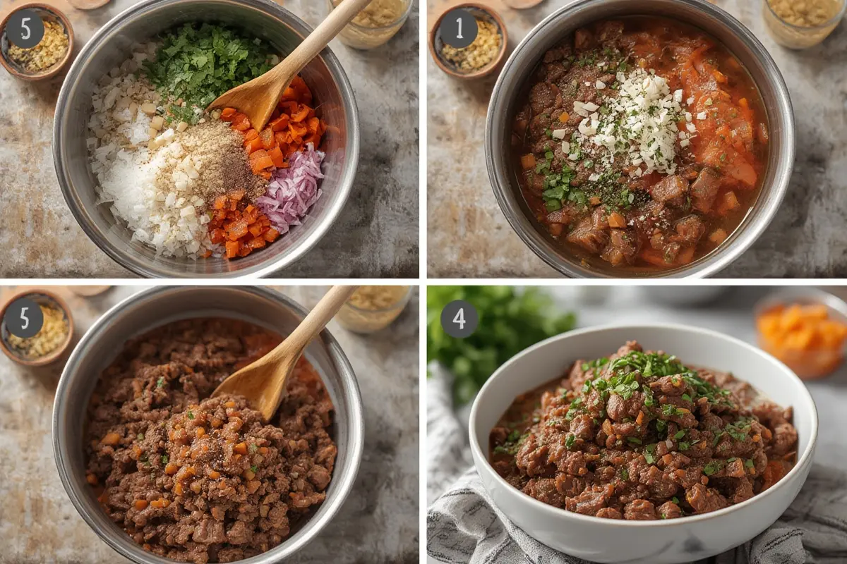 Easy Beefy Bowl cooking process