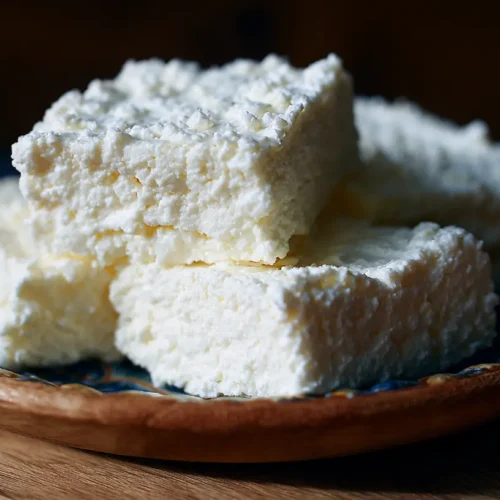A close-up of fluffy cottage cheese flagels on a baking sheet, ready to eat.