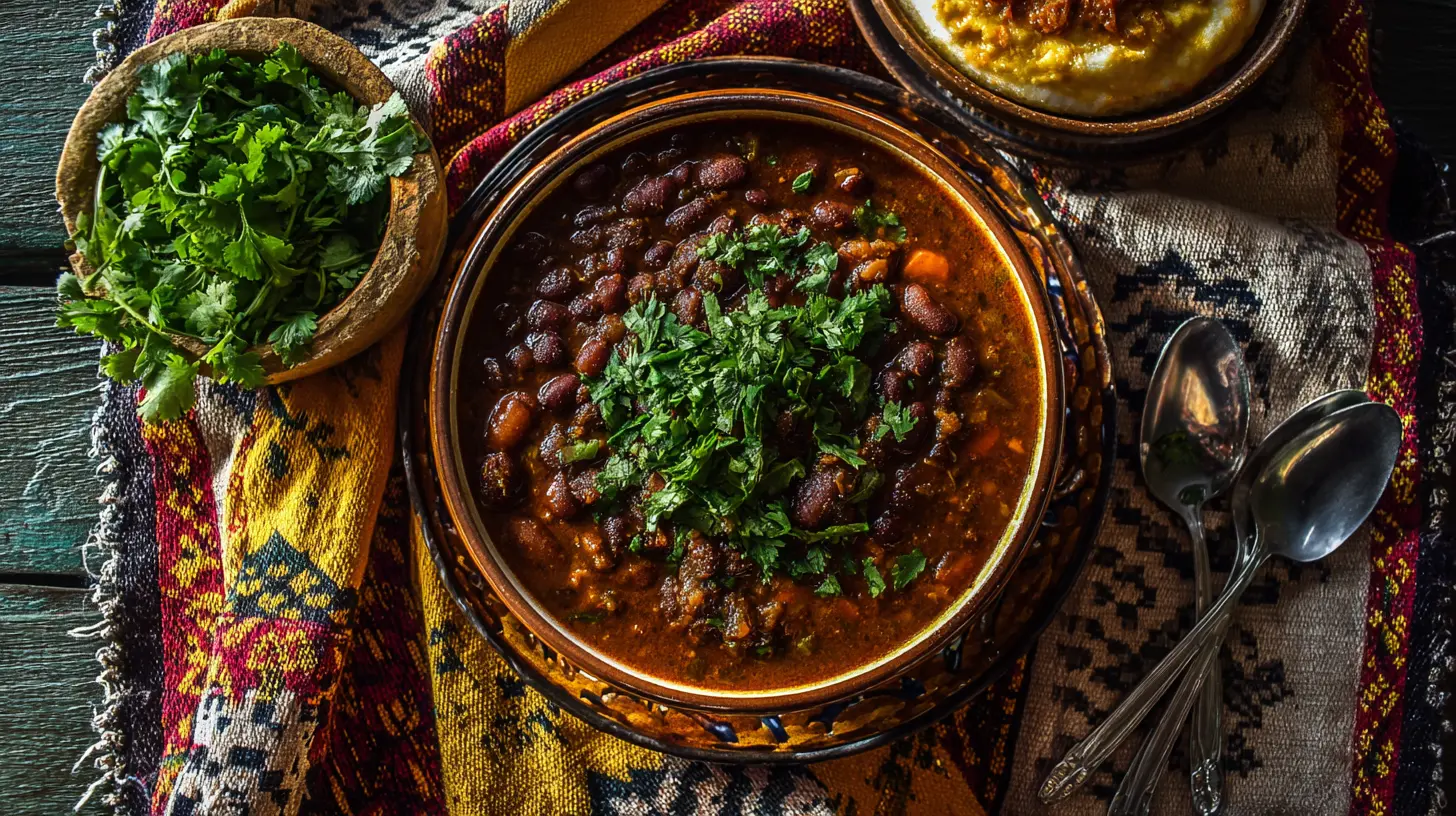 A serving of delicious frijoles puercos, a traditional Mexican dish.