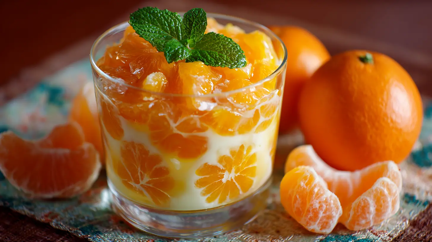 A vibrant green Mandarin Orange Jello Salad in a glass bowl