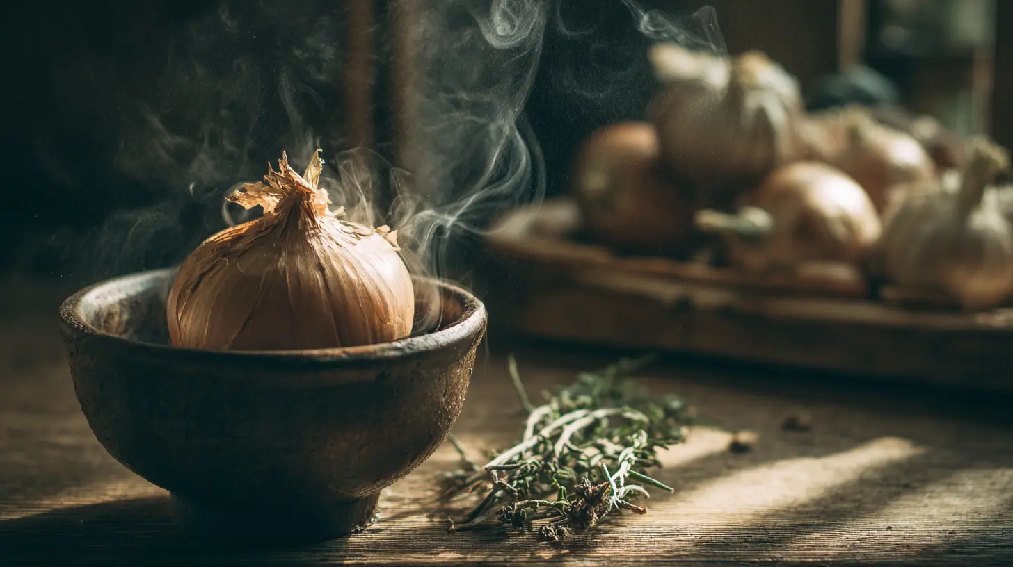A simple onion boil cooking in a pot of water