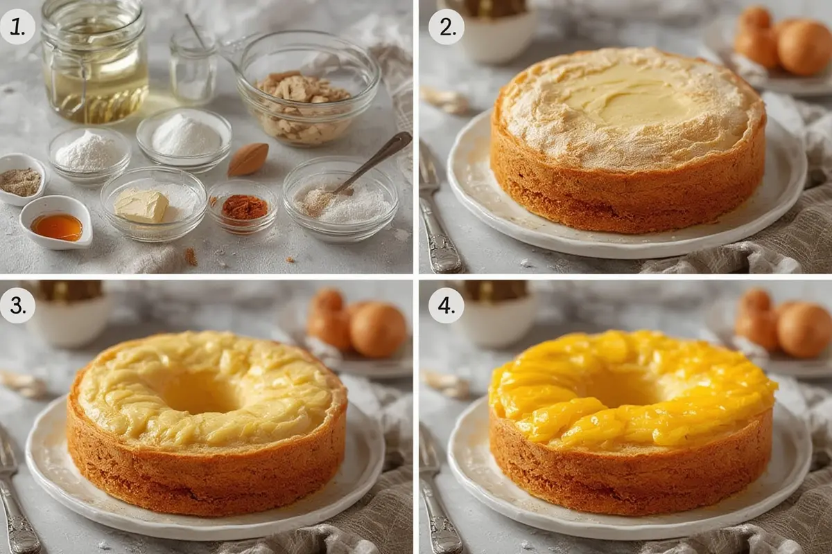 French Butter Cake Steps