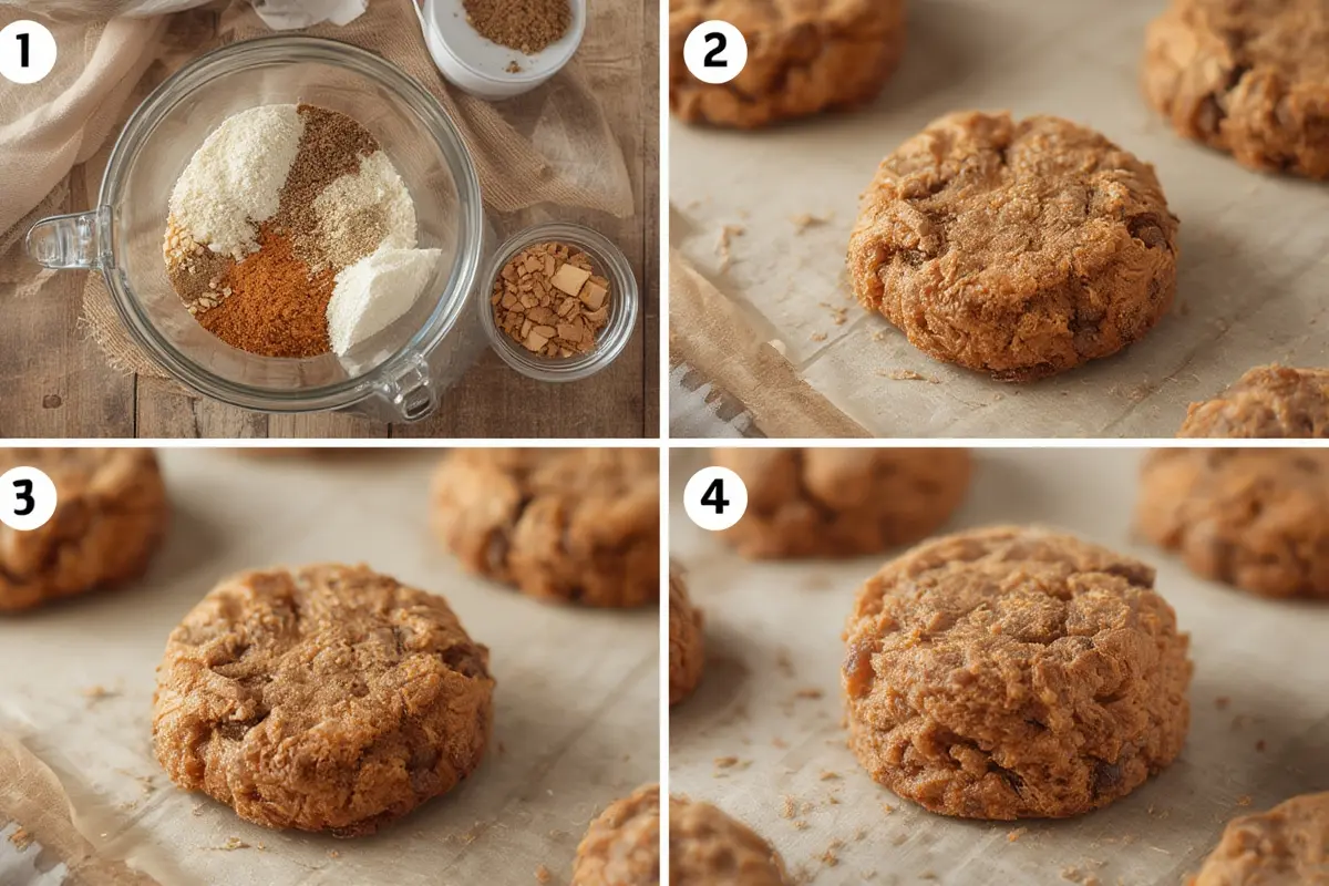 Brown sugar cookies being shaped