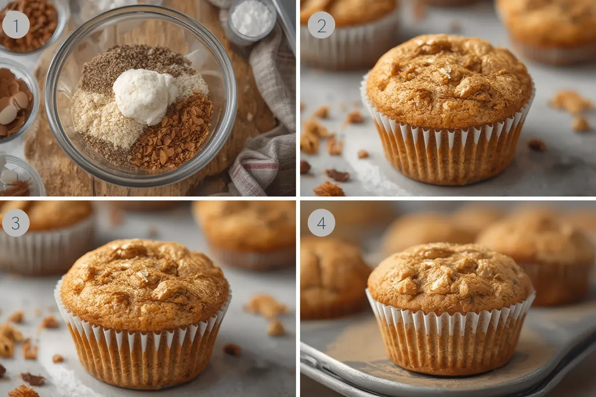 Healthy muffin recipes in process