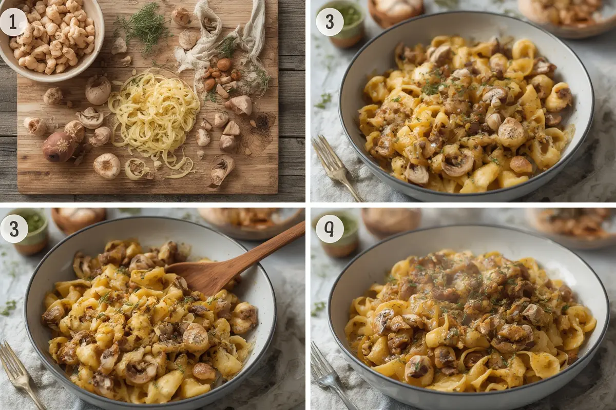 Orecchiette with Mushroom Thyme