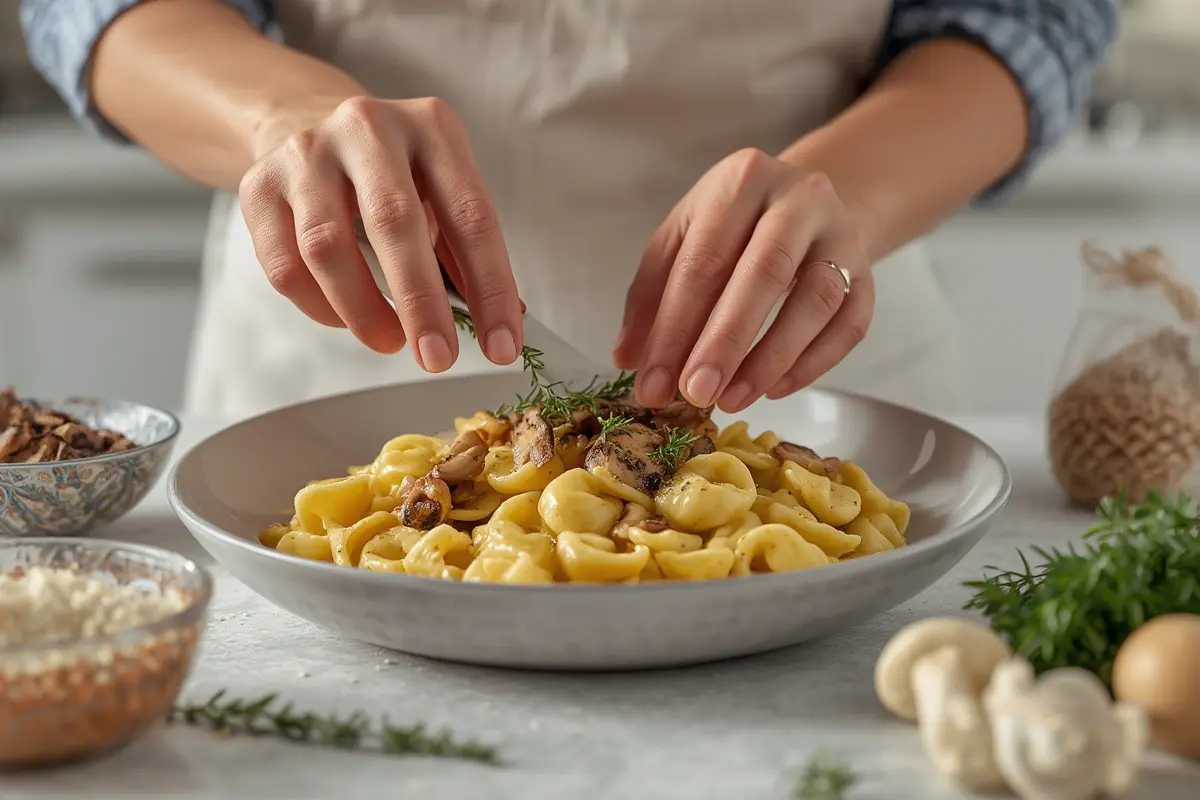 Orecchiette with Mushroom Thyme