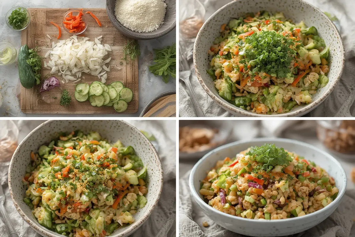 Asian Cucumber Salad Preparation