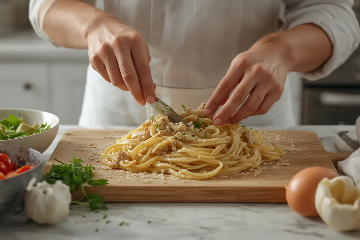 Marry Me Chicken Pasta close-up