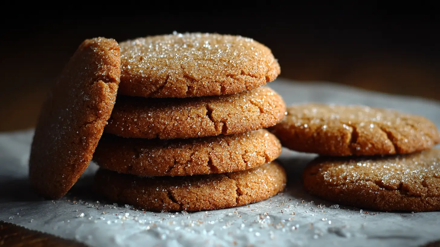 Close-up of freshly baked brown sugar cookies on a cooling rack.